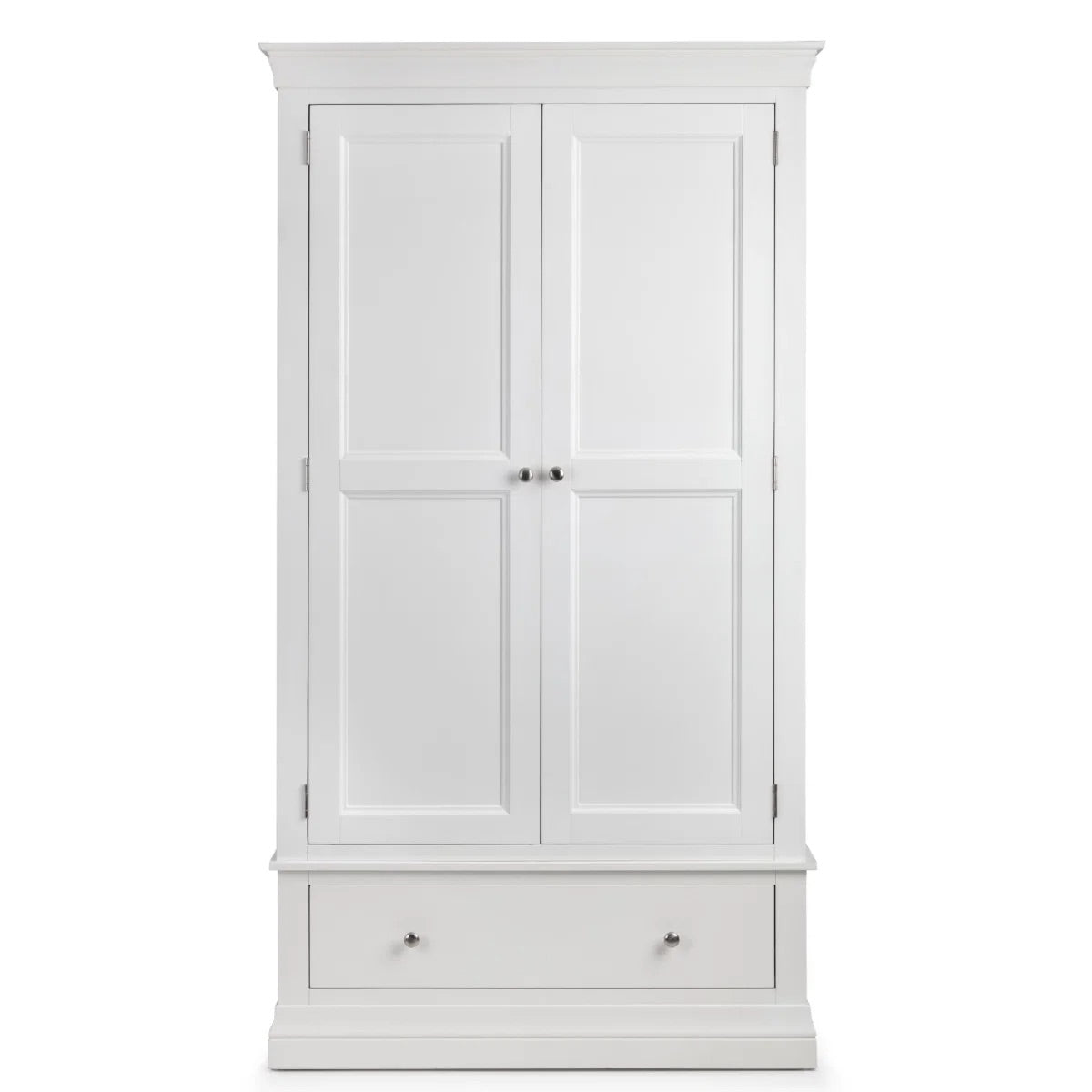 Clermont 2 Door 1 Drawer Wardrobe in White