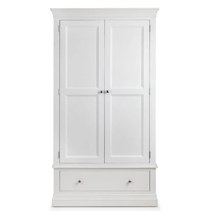 Clermont 2 Door 1 Drawer Wardrobe in White