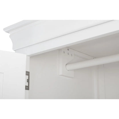 Clermont 2 Door 1 Drawer Wardrobe in White