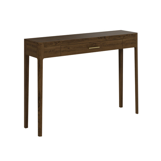 Bring elegance and practicality to your space with the Abberley Console Table in brown-stained oak makes this piece a luxurious addition to any hallway, living room, or bedroom. FREE UK Mainland Delivery. Shop online today at www.nobleandnook.co.uk