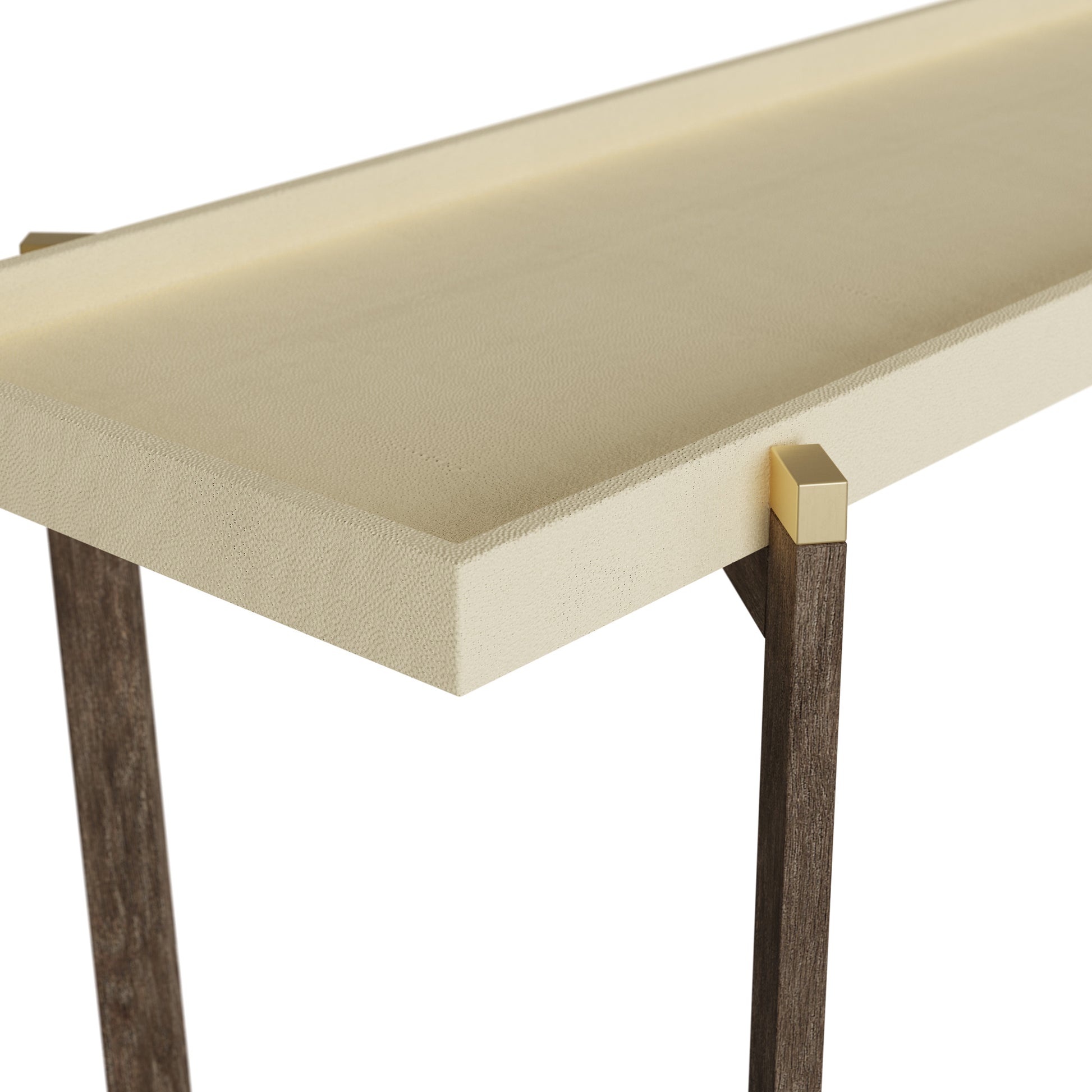 Shop the Hambledon Console Table in cream shagreen with walnut base. FREE UK Mainland Delivery. Shop online today at www.nobleandnook.co.uk