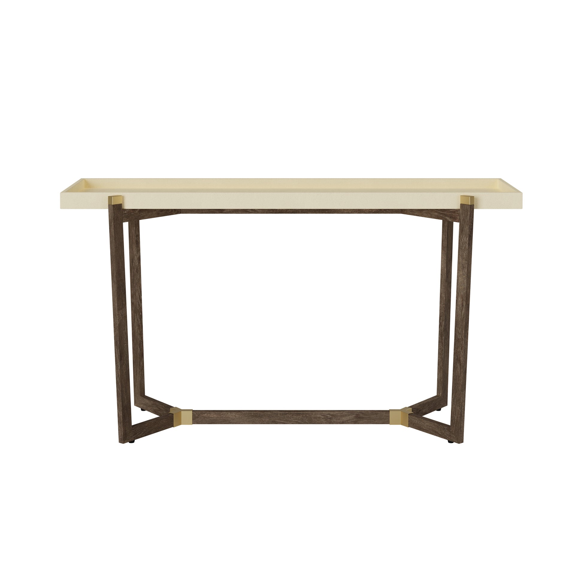 Shop the Hambledon Console Table in cream shagreen with walnut base. FREE UK Mainland Delivery. Shop online today at www.nobleandnook.co.uk