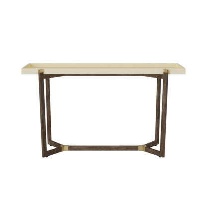 Shop the Hambledon Console Table in cream shagreen with walnut base. FREE UK Mainland Delivery. Shop online today at www.nobleandnook.co.uk