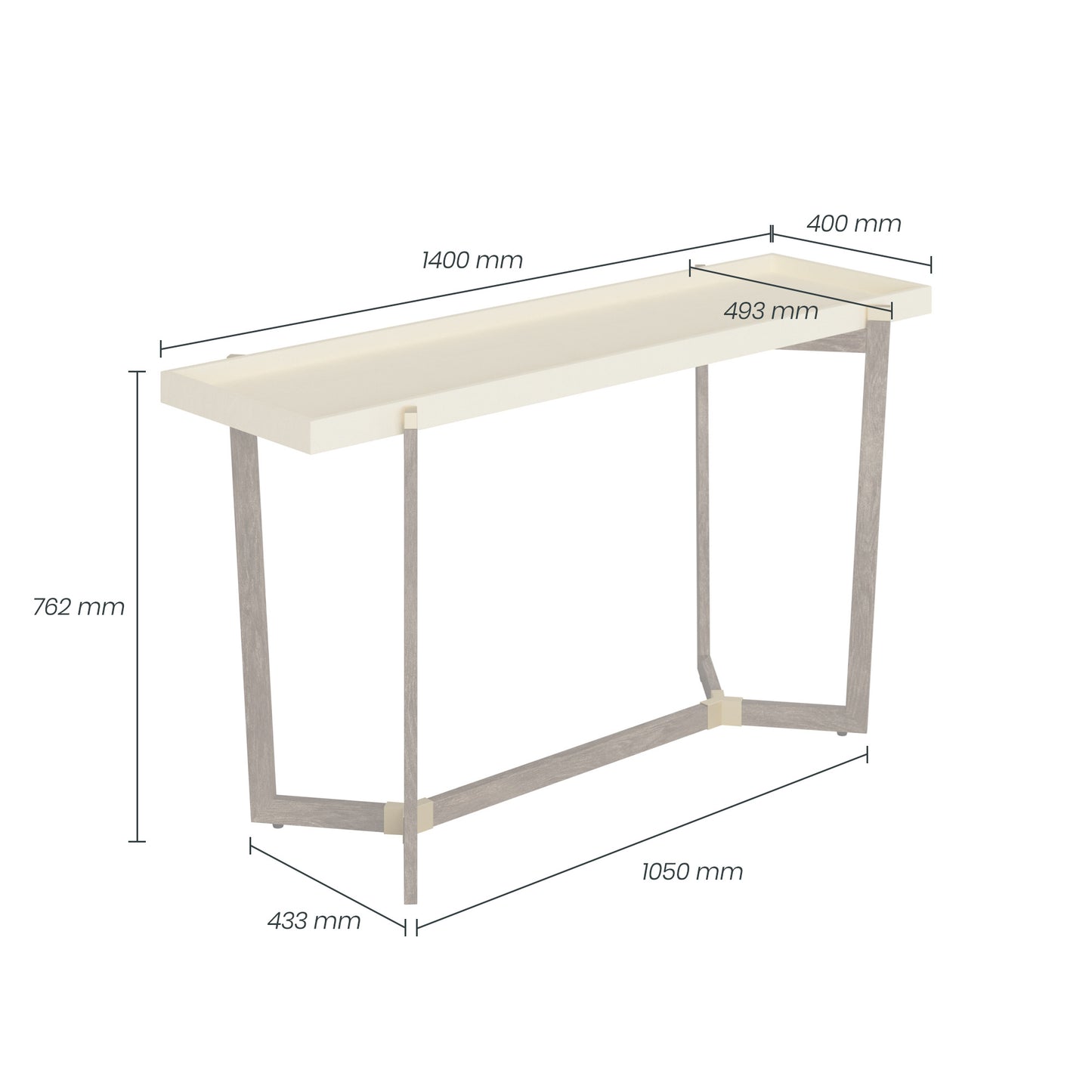Shop the Hambledon Console Table in cream shagreen with walnut base. FREE UK Mainland Delivery. Shop online today at www.nobleandnook.co.uk