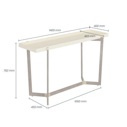 Shop the Hambledon Console Table in cream shagreen with walnut base. FREE UK Mainland Delivery. Shop online today at www.nobleandnook.co.uk
