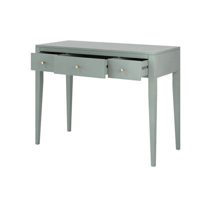Shop this beautifully crafted pigeon grey console table, designed to combine elegance and functionality. Perfect for hallways, living rooms, or bedrooms. Shop online today at www.nobleandnook.co.uk