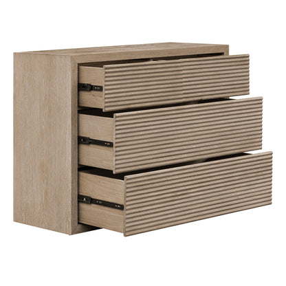 Wickham Chest of Drawers | Ribbed Oak