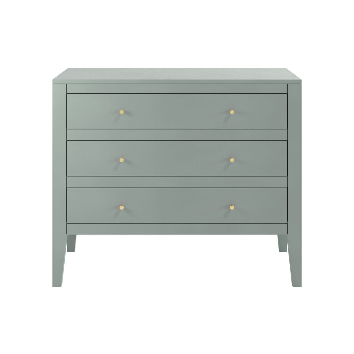 Shop this fully assembled elegant three-drawer chest, finished in a sophisticated pigeon grey with brass-style handles for a refined look. FREE UK Mainland Delivery. Shop online today at www.nobleandnook.co.uk