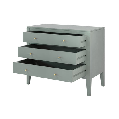 Shop this fully assembled elegant three-drawer chest, finished in a sophisticated pigeon grey with brass-style handles for a refined look. FREE UK Mainland Delivery. Shop online today at www.nobleandnook.co.uk