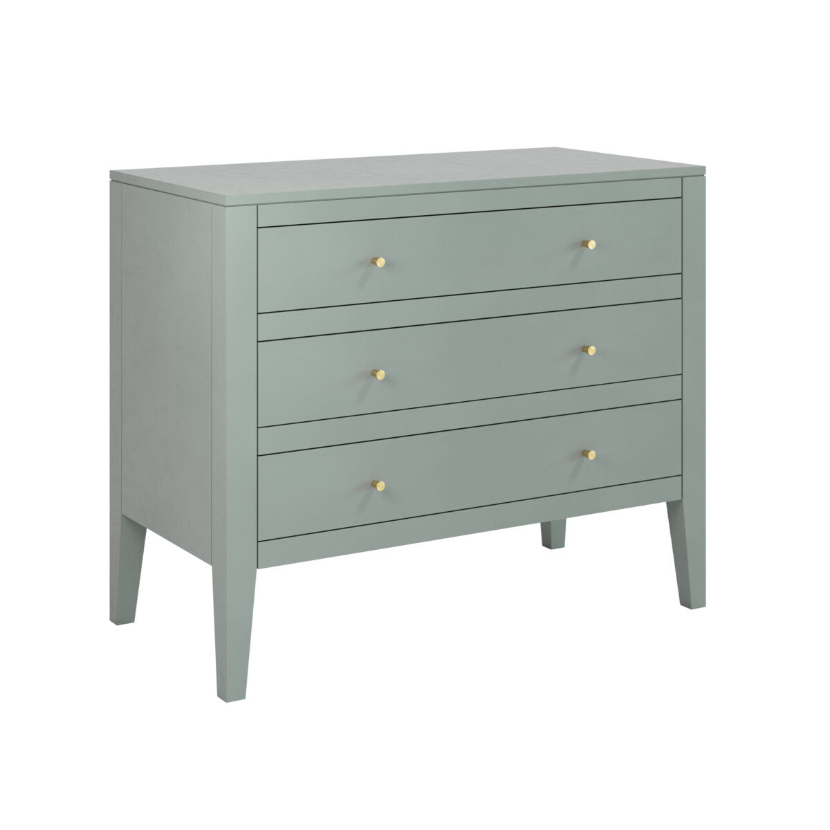 Shop this fully assembled elegant three-drawer chest, finished in a sophisticated pigeon grey with brass-style handles for a refined look. FREE UK Mainland Delivery. Shop online today at www.nobleandnook.co.uk