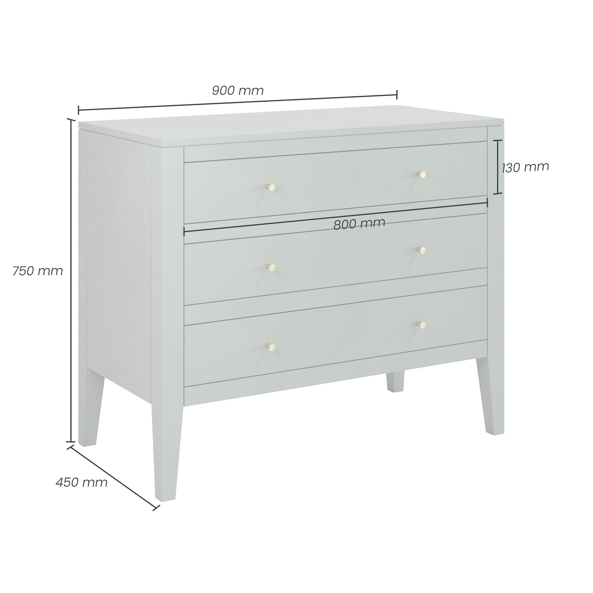Shop this fully assembled elegant three-drawer chest, finished in a sleek white finish with brass-style handles for a refined look. FREE UK Mainland Delivery. Shop online today at www.nobleandnook.co.uk