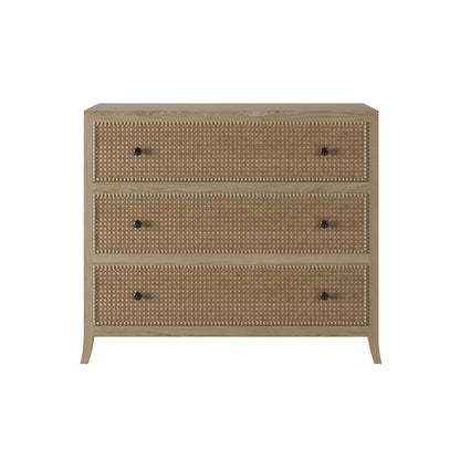 Shop the elegant Witley Chest of Drawers in oak with rattan latticed front by D.I. Designs. FREE UK MAINLAND DELIVERY. Shop online now at www.nobleandnook.co.uk