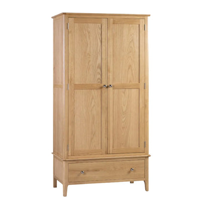 Cotswold Solid Oak Double Wardrobe with Drawer