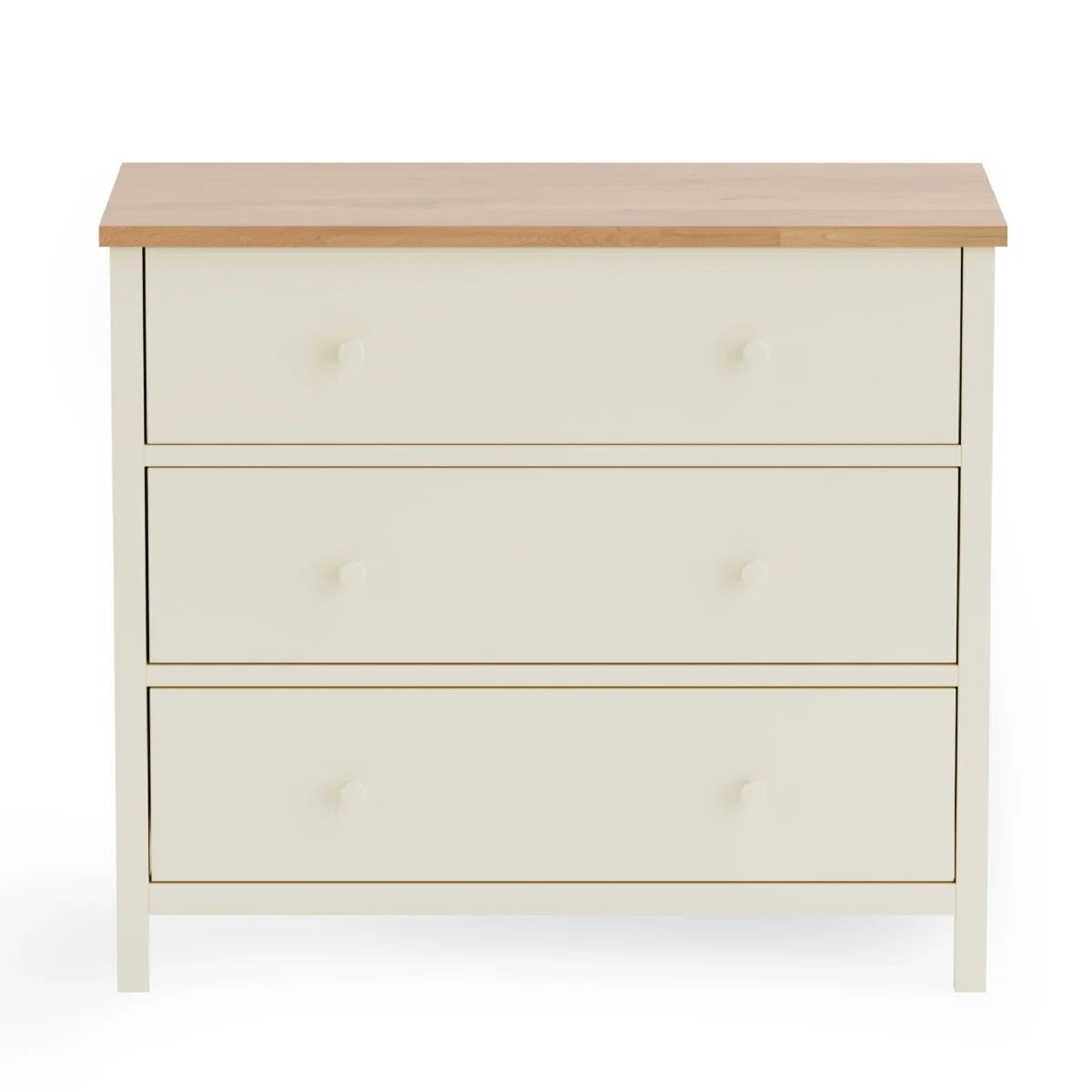 Coxmoor 3 Drawer Chest Ivory & Oak