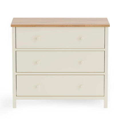 Coxmoor 3 Drawer Chest Ivory & Oak
