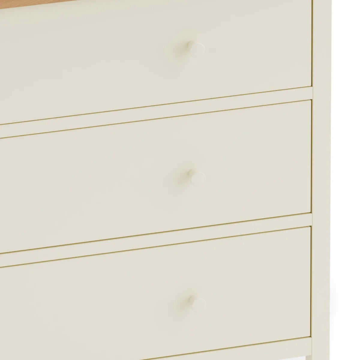 Coxmoor 3 Drawer Chest Ivory & Oak