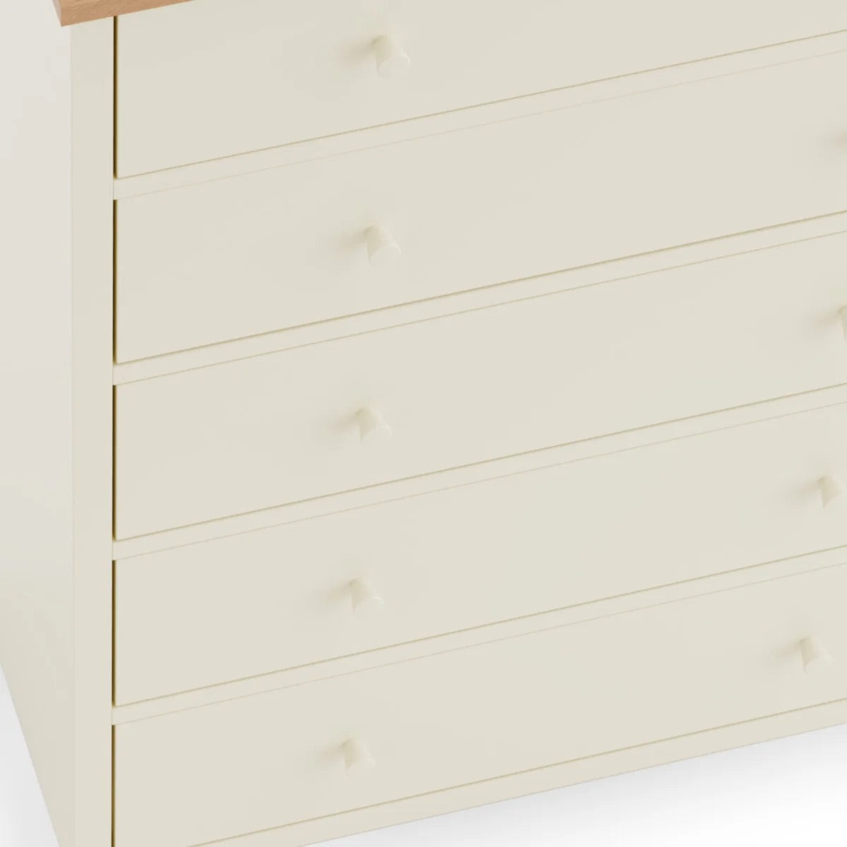Coxmoor 5 Drawer Wide Chest Ivory & Oak