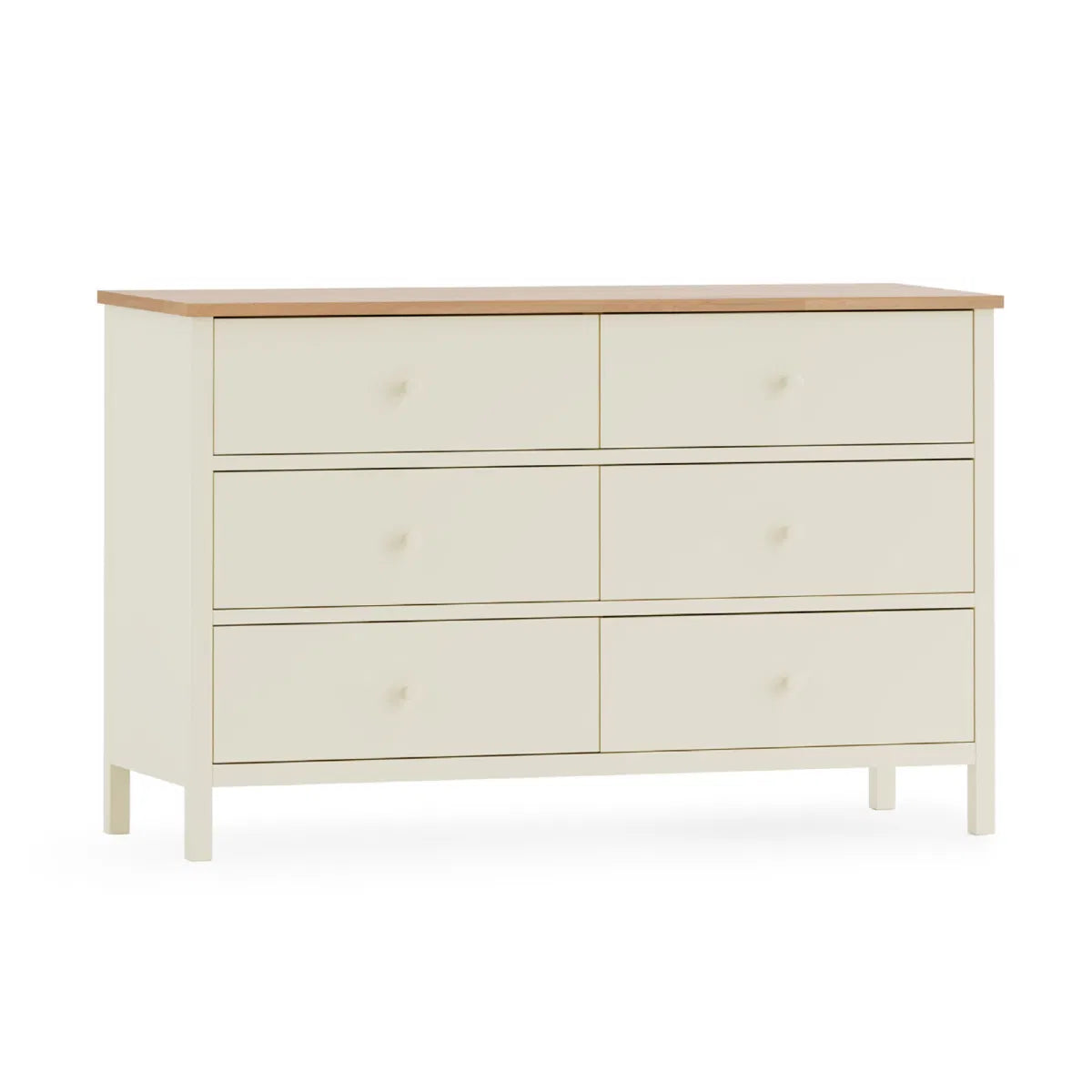 Coxmoor 6 Drawer Chest Ivory & Oak