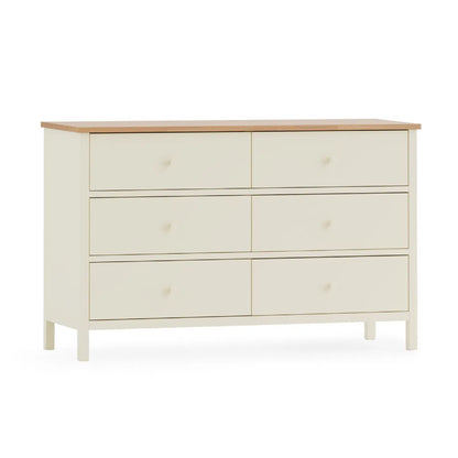 Coxmoor 6 Drawer Chest Ivory & Oak