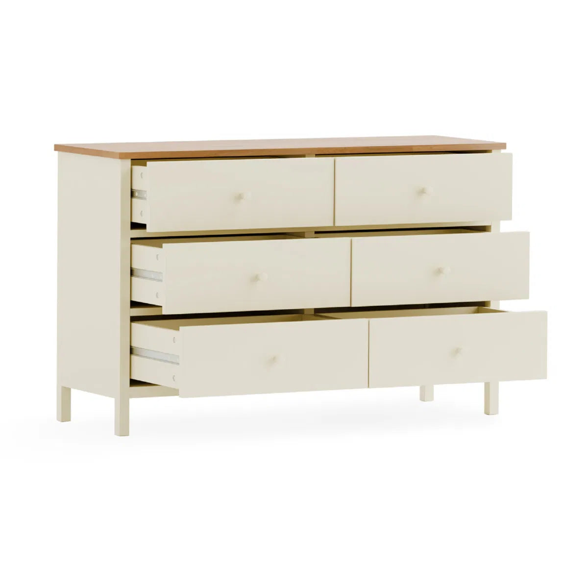 Coxmoor 6 Drawer Chest Ivory & Oak