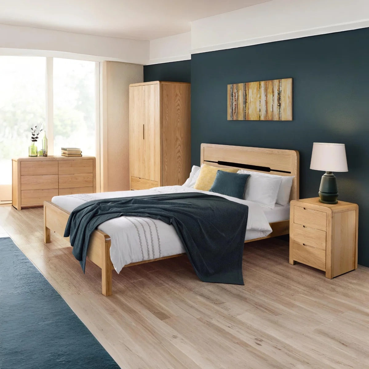 Curve 3 Drawer Bedside