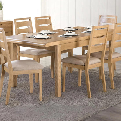 Curve Oak Extending 4-6 Person Dining Table