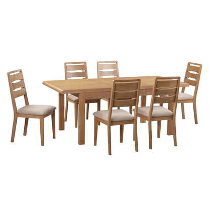 Curve Oak Extending 4-6 Person Dining Table