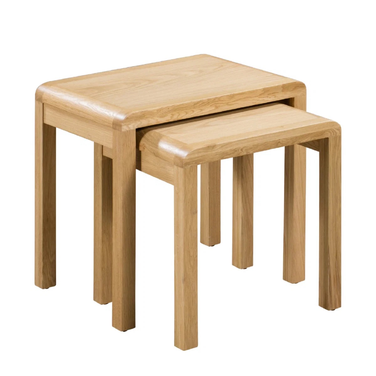 Curve Oak Nest of 2 Tables