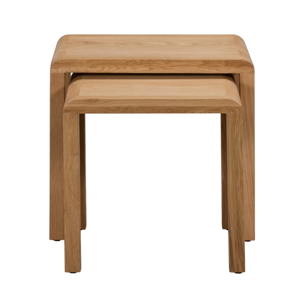 Curve Oak Nest of 2 Tables