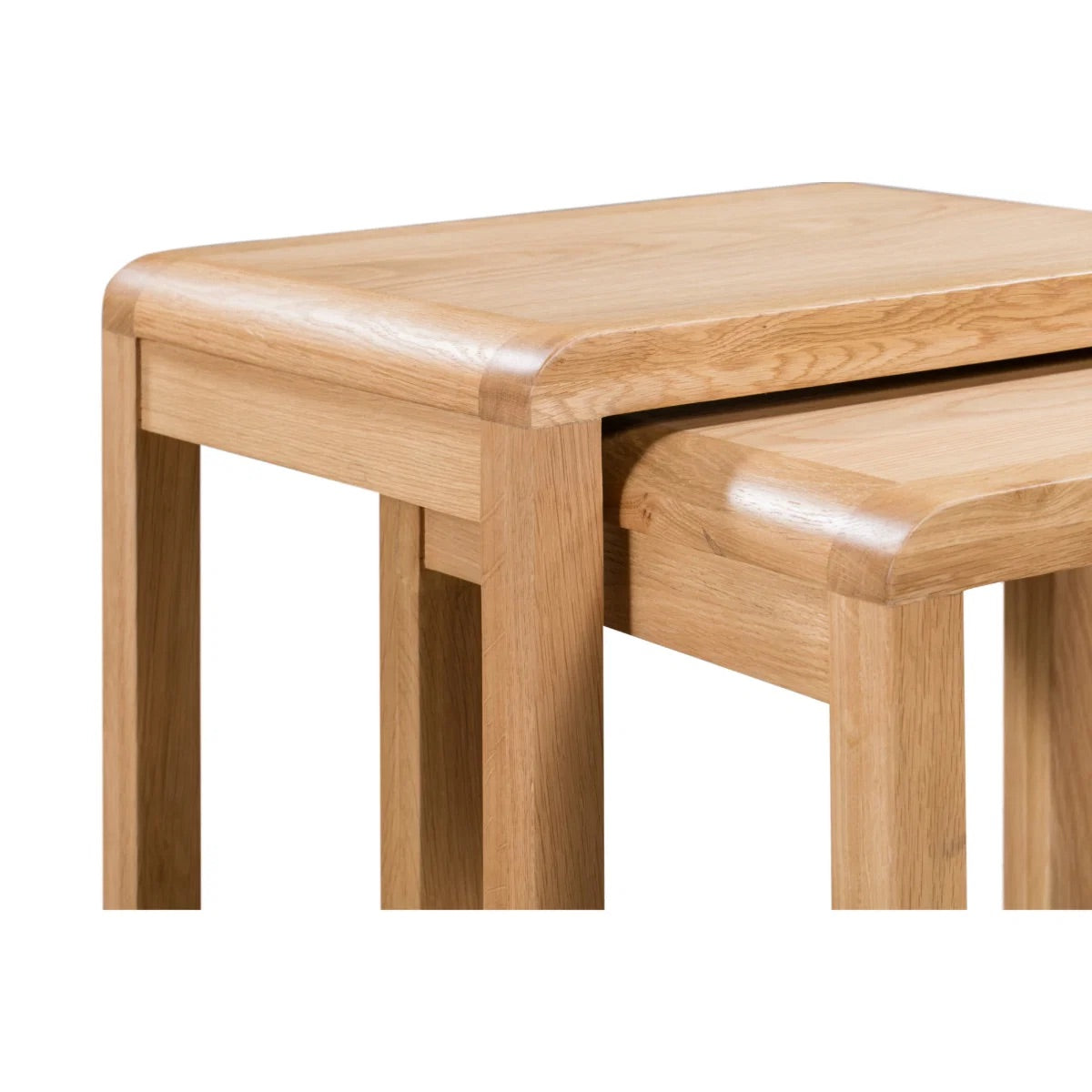 Curve Oak Nest of 2 Tables
