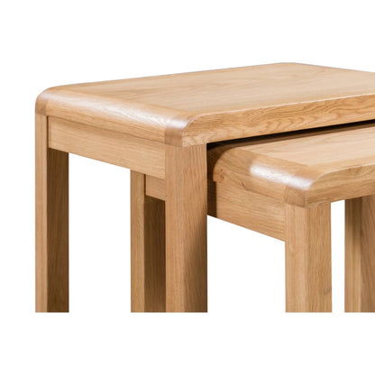 Curve Oak Nest of 2 Tables
