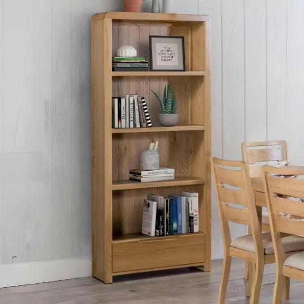 Curve Oak Tall Bookcase