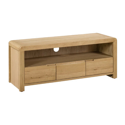 Curve Oak TV Unit