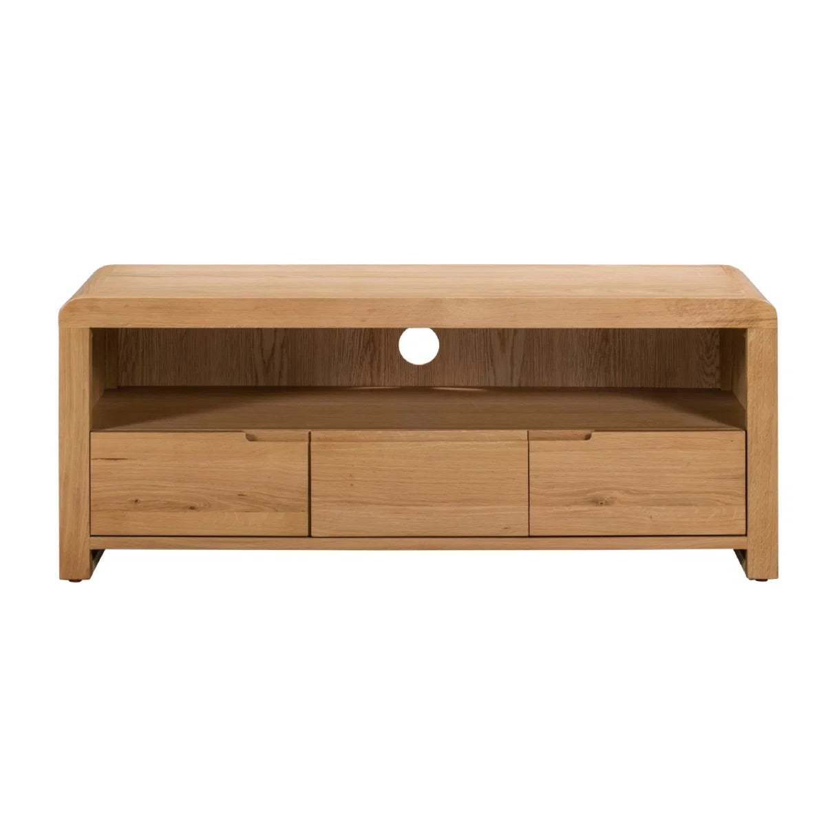 Curve Oak TV Unit