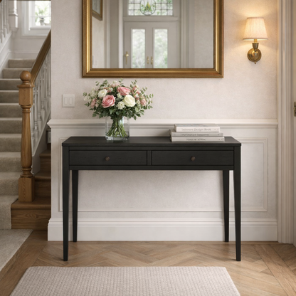 Radford Console Table in Black Oak