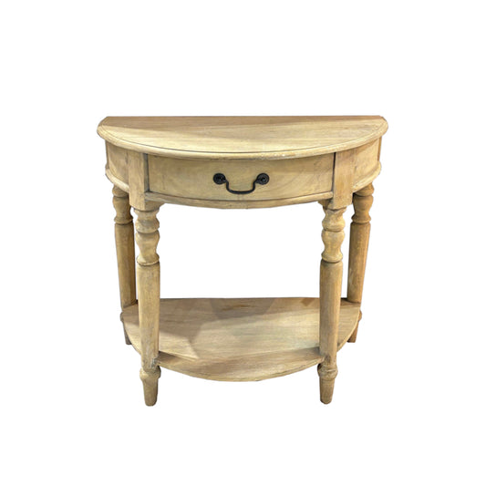 Shop the Copgrove Half Moon Console Table is the perfect balance of style and function. Its curved design means it fits flush against the wall—making it ideal for smaller spaces. L80 x W40 x H80 cm
