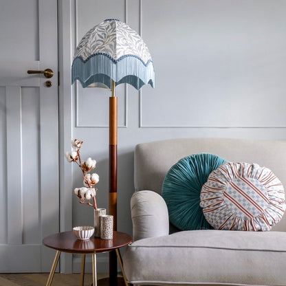 William Morris Willow Boughs Fringed Lampshade