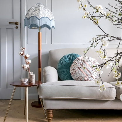 William Morris Willow Boughs Fringed Lampshade