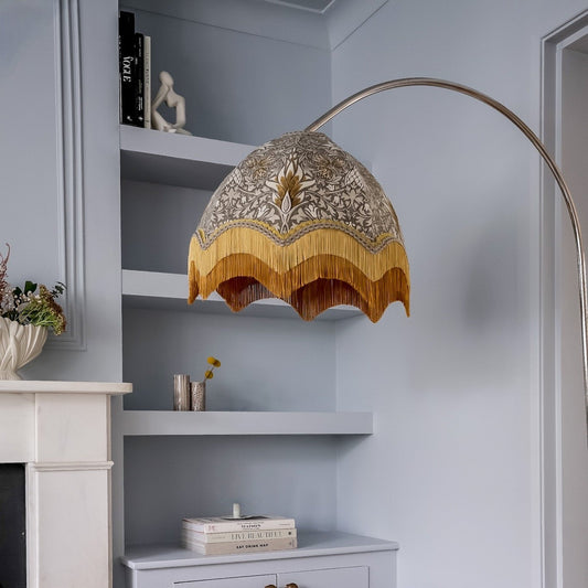 William Morris Snakeshead Fringed Lampshade