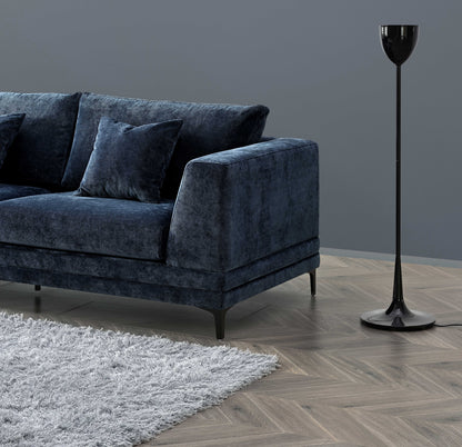 Shop the Aluxo Lenox 2 and 3 Seater Sofas in Steel Velvet, timeless mid-century modern sofas with deep sumptuous cushions for you to sink into and relax. Crafted with a solid wooden frame and high-density foam padding. Shop online today at www.nobleandnook.co.uk