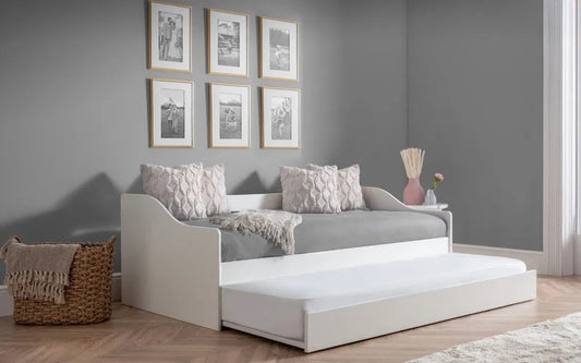 The Elba Daybed is perfect for lounging or accommodating overnight guests. Adapts beautifully to both children's rooms and guest spaces alike. Shop today at www.nobleandnook.co.uk