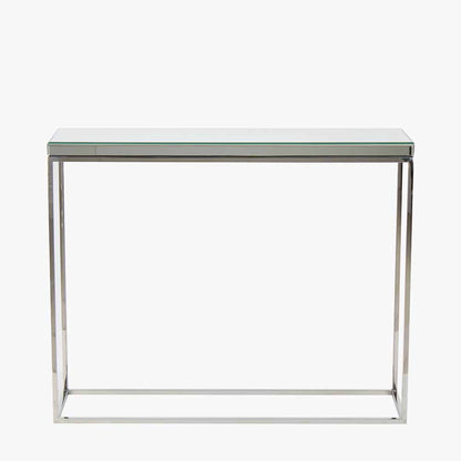 The Elysee Mirrored Glass Console Table, a sophisticated piece that combines modern elegance with practical functionality. Perfect for hallways, living spaces, or bedrooms. Shop online today at www.nobleandnook.co.uk