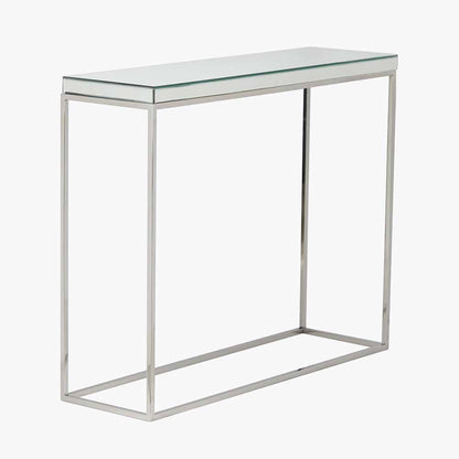 The Elysee Mirrored Glass Console Table, a sophisticated piece that combines modern elegance with practical functionality. Perfect for hallways, living spaces, or bedrooms. Shop online today at www.nobleandnook.co.uk