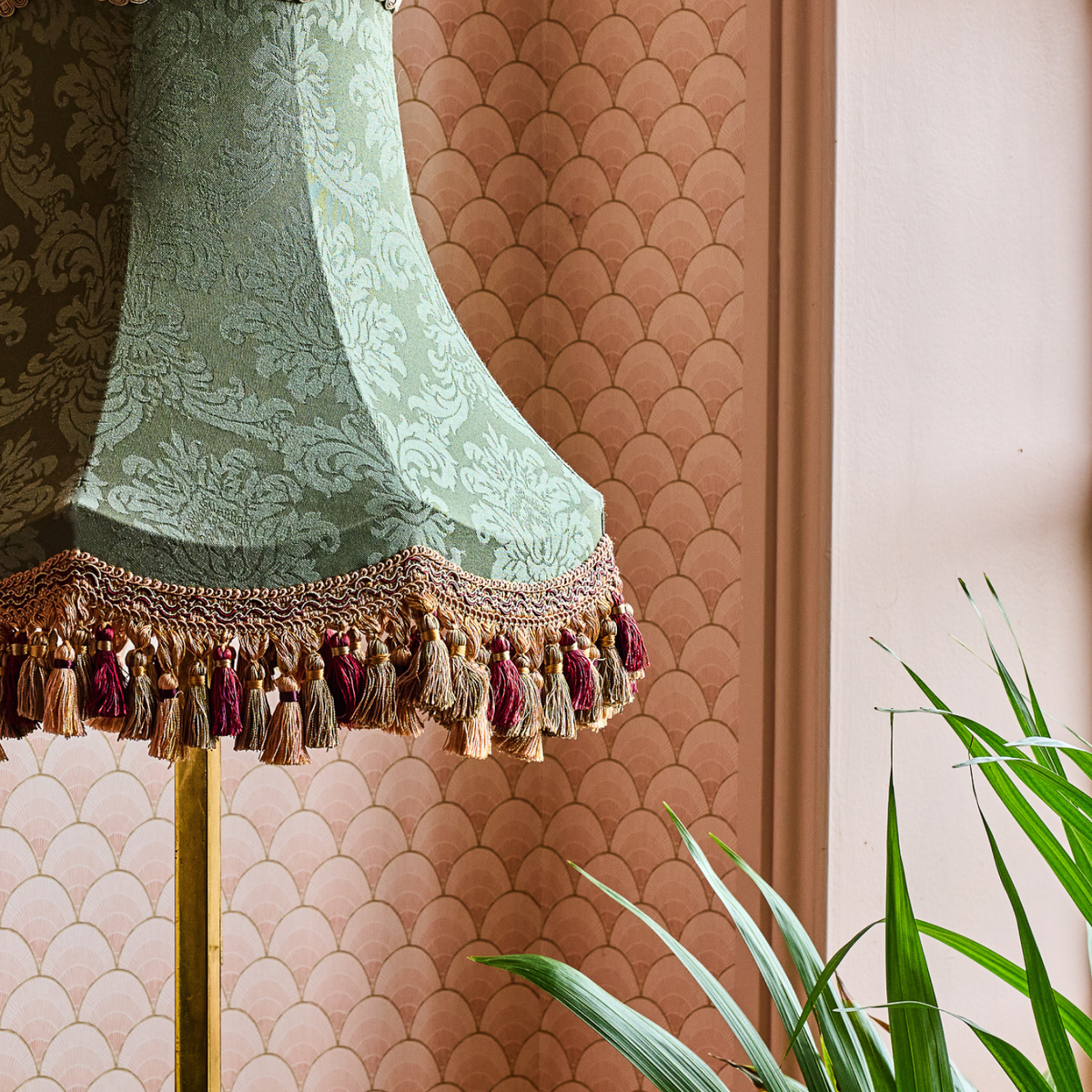 The Emerald Damask Lampshade | Sorrel Green