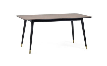 The Findlay Rectangular 4-6 Seater Dining Table in Walnut and Black