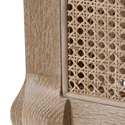 Shop the Château Rattan Bed in Light Oak, featuring an arched headboard and footboard with intricate rattan panelling. Free UK Mainland Delivery. Shop online today at www.nobleandnook.co.uk