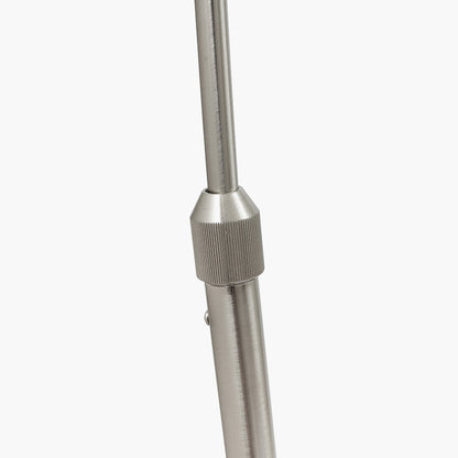 This exquisite floor lamp boasts a brushed silver finish and a solid white marble base, exuding sleek sophistication. FREE UK MAINLAND DELIVERY. Shop online now at www.nobleandnook.co.uk