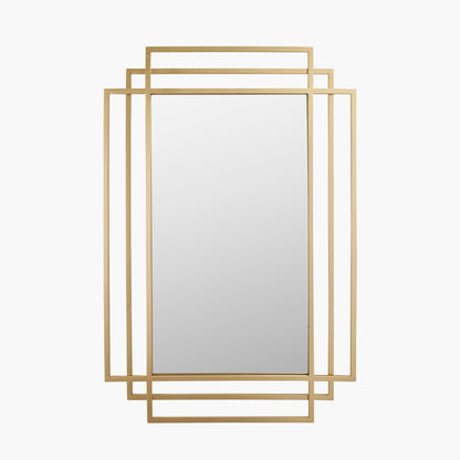 Shop this Gold Metal Art Deco Rectangular Wall Mirror, a timeless and elegant addition to your wall. FREE UK MAINLAND DELIVERY. Shop online now at www.nobleandnook.co.uk