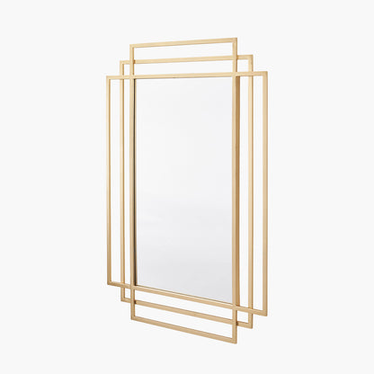 Shop this Gold Metal Art Deco Rectangular Wall Mirror, a timeless and elegant addition to your wall. FREE UK MAINLAND DELIVERY. Shop online now at www.nobleandnook.co.uk
