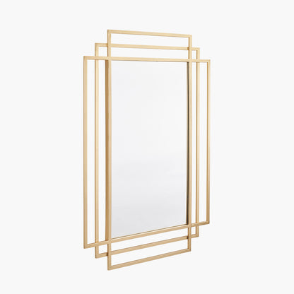 Shop this Gold Metal Art Deco Rectangular Wall Mirror, a timeless and elegant addition to your wall. FREE UK MAINLAND DELIVERY. Shop online now at www.nobleandnook.co.uk